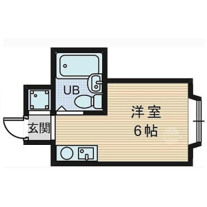 1R Mansion in Higashiawaji - Osaka-shi Higashiyodogawa-ku Floorplan
