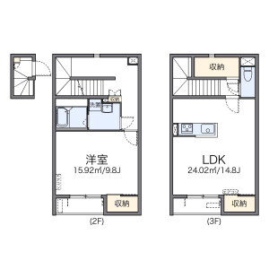 1LDK Mansion in Tachibana - Sumida-ku Floorplan