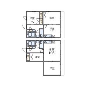 2DK Mansion in Kuriyamacho - Amagasaki-shi Floorplan