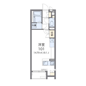 1R Apartment in Nakataminami - Yokohama-shi Izumi-ku Floorplan