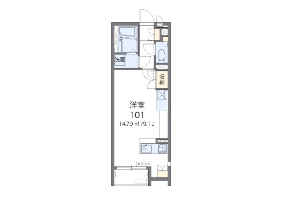 1R Apartment to Rent in Yokohama-shi Izumi-ku Floorplan