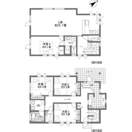 4SLDK {building type} in Hokujo - Kitaazumi-gun Hakuba-mura Floorplan