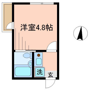 1K Apartment in Takenotsuka - Adachi-ku Floorplan