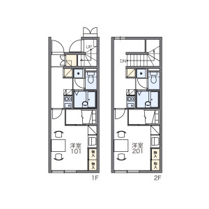 1K Apartment in Inatomi - Kamiina-gun Tatsuno-machi Floorplan