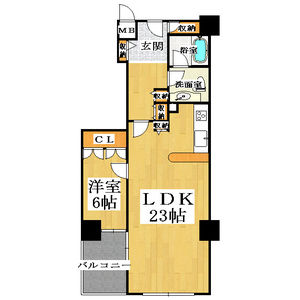 1LDK Mansion in Jusohigashi - Osaka-shi Yodogawa-ku Floorplan