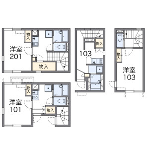 1K Apartment in Omorihigashi - Ota-ku Floorplan
