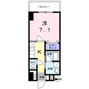 1K Mansion in Kamitakaido - Suginami-ku Floorplan