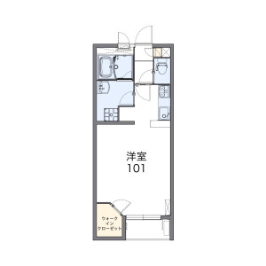 1K Apartment in Sendacho - Fukuyama-shi Floorplan