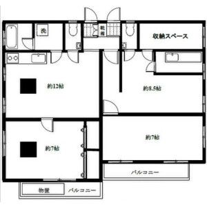 3LDK Mansion in Kitaaoyama - Minato-ku Floorplan