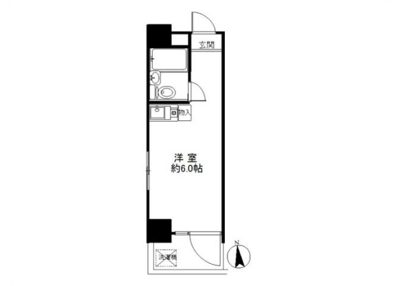 1R Apartment to Rent in Koto-ku Floorplan