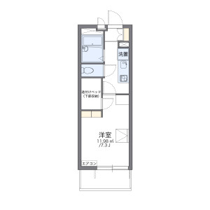 1K Mansion in Maisakacho hamada - Hamamatsu-shi Nishi-ku Floorplan
