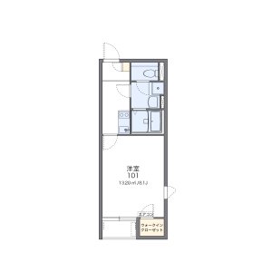 1K Apartment in Sasayamacho - Shimonoseki-shi Floorplan