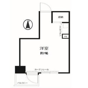 1R Mansion in Asakusabashi - Taito-ku Floorplan