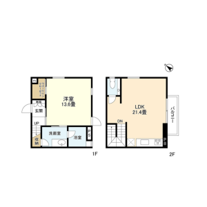 1LDK Mansion in Meguro - Meguro-ku Floorplan