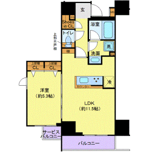 1LDK Mansion in Taito - Taito-ku Floorplan