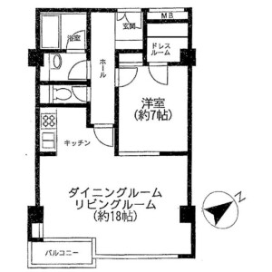 1LDK Mansion in Jingumae - Shibuya-ku Floorplan