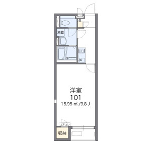 1R Apartment in Makuharicho - Chiba-shi Hanamigawa-ku Floorplan