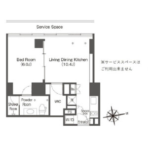 1LDK Mansion in Konan - Minato-ku Floorplan
