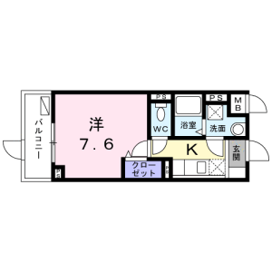 1K Mansion in Higashikojiya - Ota-ku Floorplan