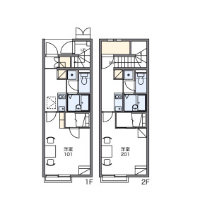 1K Apartment in Tempakucho - Nagoya-shi Minami-ku Floorplan
