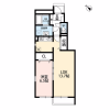 1LDK Apartment to Rent in Fussa-shi Floorplan