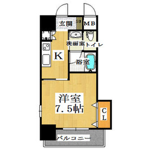 1K Mansion in Ikutama teramachi - Osaka-shi Tennoji-ku Floorplan