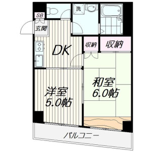 2DK Mansion in Miyanishicho - Fuchu-shi Floorplan