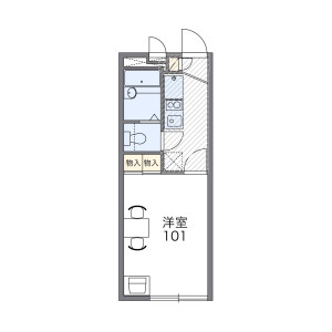 1K Mansion in Honcho - Funabashi-shi Floorplan