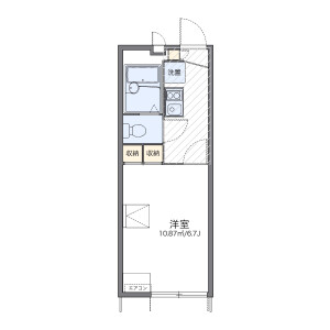 1K Apartment in Shiraitodai - Fuchu-shi Floorplan