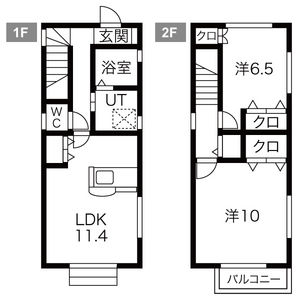 2LDK House in Chuji - Nagoya-shi Minami-ku Floorplan