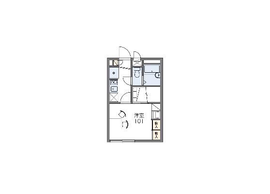 1K Apartment to Rent in Yamato-shi Floorplan