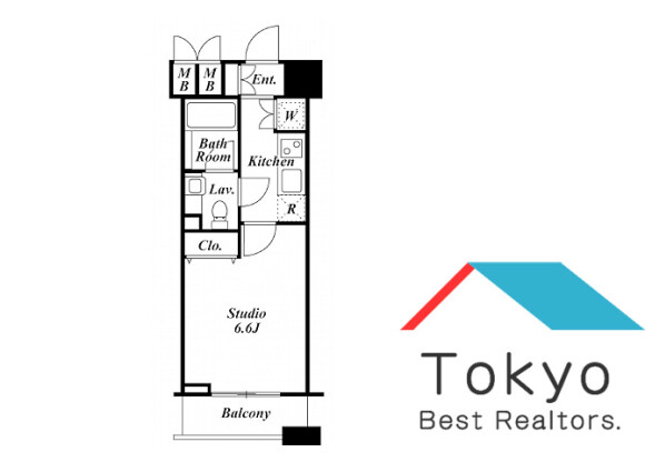 1K Apartment to Rent in Shinjuku-ku Floorplan