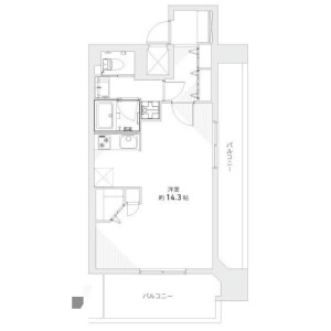 1K Mansion in Tsukiji - Chuo-ku Floorplan