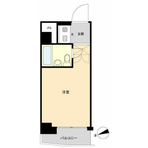 1R Mansion in Minamiazabu - Minato-ku Floorplan