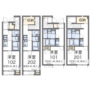 1K Apartment in Horinochi - Suginami-ku Floorplan