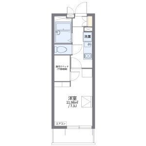 1K Mansion in Doguchihiruda - Kasukabe-shi Floorplan