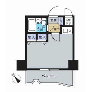 1R Mansion in Tsurumichuo - Yokohama-shi Tsurumi-ku Floorplan
