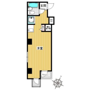 1R Mansion in Hamamatsucho - Minato-ku Floorplan