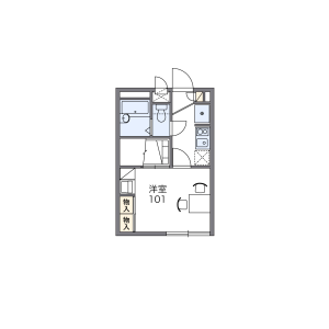1K Apartment in Seijo - Setagaya-ku Floorplan
