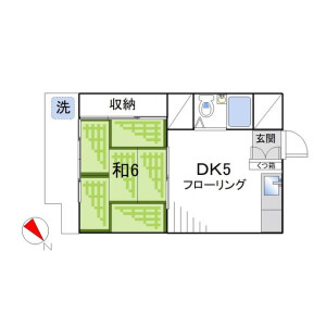 1DK Mansion in Tomihisacho - Shinjuku-ku Floorplan