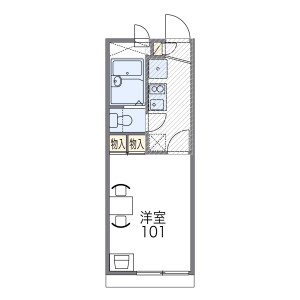1K Apartment in Nishitsutsumi nishi - Higashiosaka-shi Floorplan