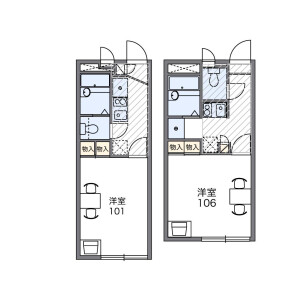 1K Apartment in Toyofuta - Kashiwa-shi Floorplan