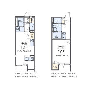 1K Apartment in Sayama - Higashiyamato-shi Floorplan
