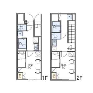 1K Apartment in Aoyagicho - Hakodate-shi Floorplan