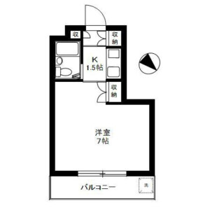 1K Mansion in Yakumo - Meguro-ku Floorplan