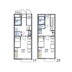 1K Apartment in Nakagoe - Nagano-shi Floorplan