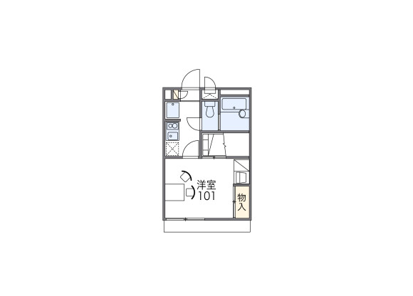 1K Apartment to Rent in Matsubara-shi Floorplan