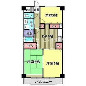 3DK Mansion in Heiwadai - Nerima-ku Floorplan