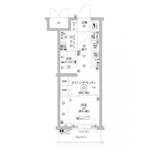 1DK Apartment in Unoki - Ota-ku Floorplan