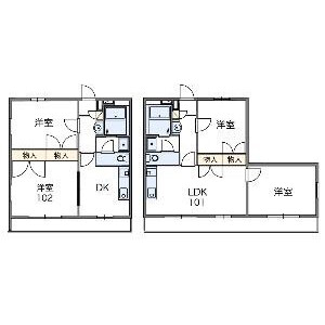 2DK Apartment in Kosaigo - Gifu-shi Floorplan